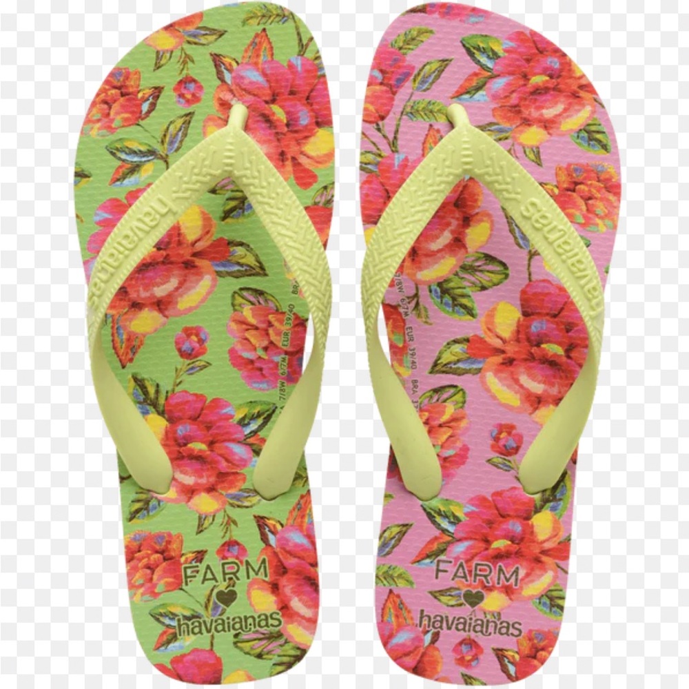 FARM Rio Neon Flowers Top Flip Flops